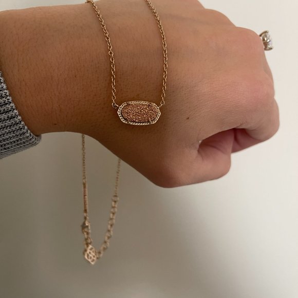 Kendra Scott Elisa Rose Gold Pendant 